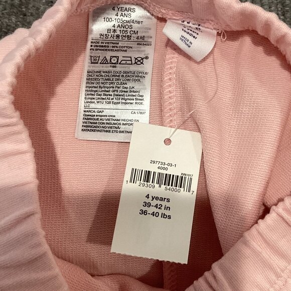 NWT Gap Kids Soft Pink Leggings in Size 4T - Picture 2 of 3